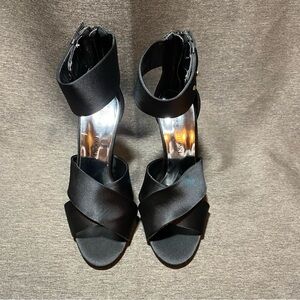 AUDREY BROOKE strappy black stilettos